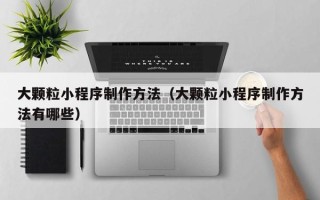 芜湖大颗粒小程序制作方法（大颗粒小程序制作方法有哪些）